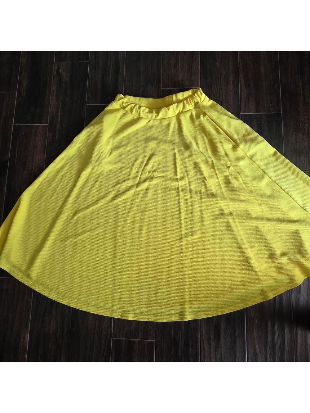White Mark Women's Yellow Skirt
